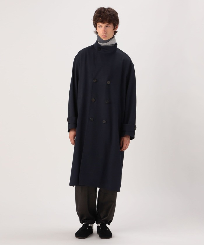 新品】GALERIE VIE ウールギャバジンスタンドカラー トレンチコート