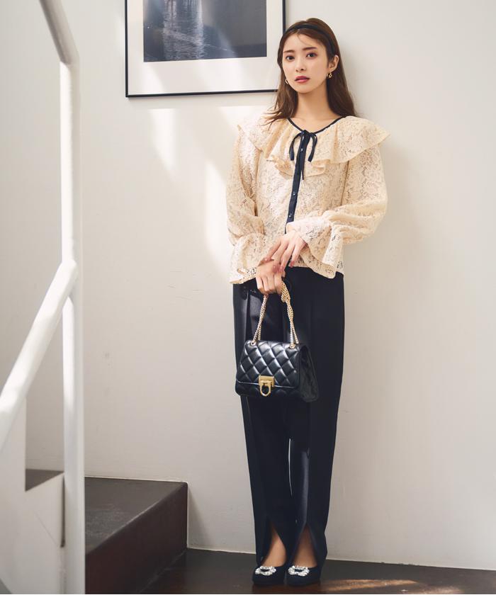 【未開封】プロポーションボディドレッシング レースフリルブラウス セール 30%OFF】レースフリルブラウス(505565067