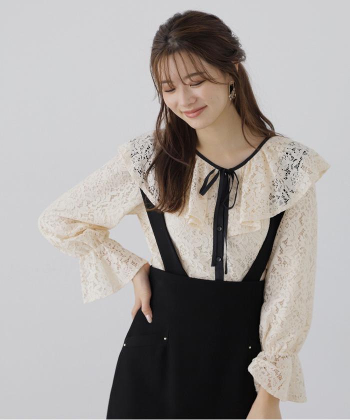 【未開封】プロポーションボディドレッシング レースフリルブラウス プロポーションボディドレッシング PROPORTION BODY DRESSING