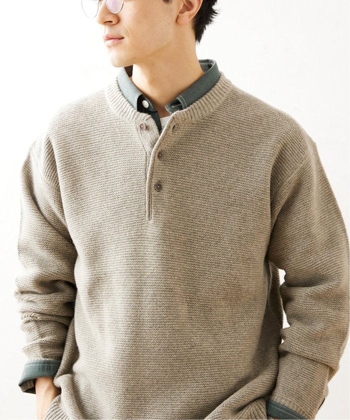 HAMILTON WOOL ガーター ヘンリーネックニット(505572046