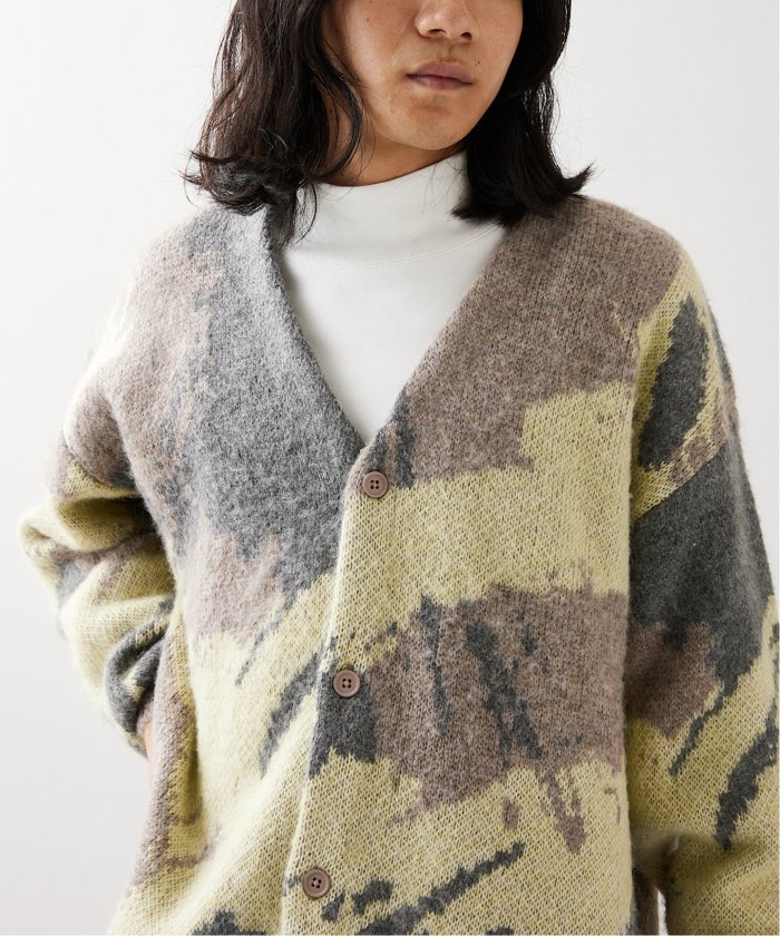 モヘヤミックス スプラッシュ ジャカードカーディガン(505572265