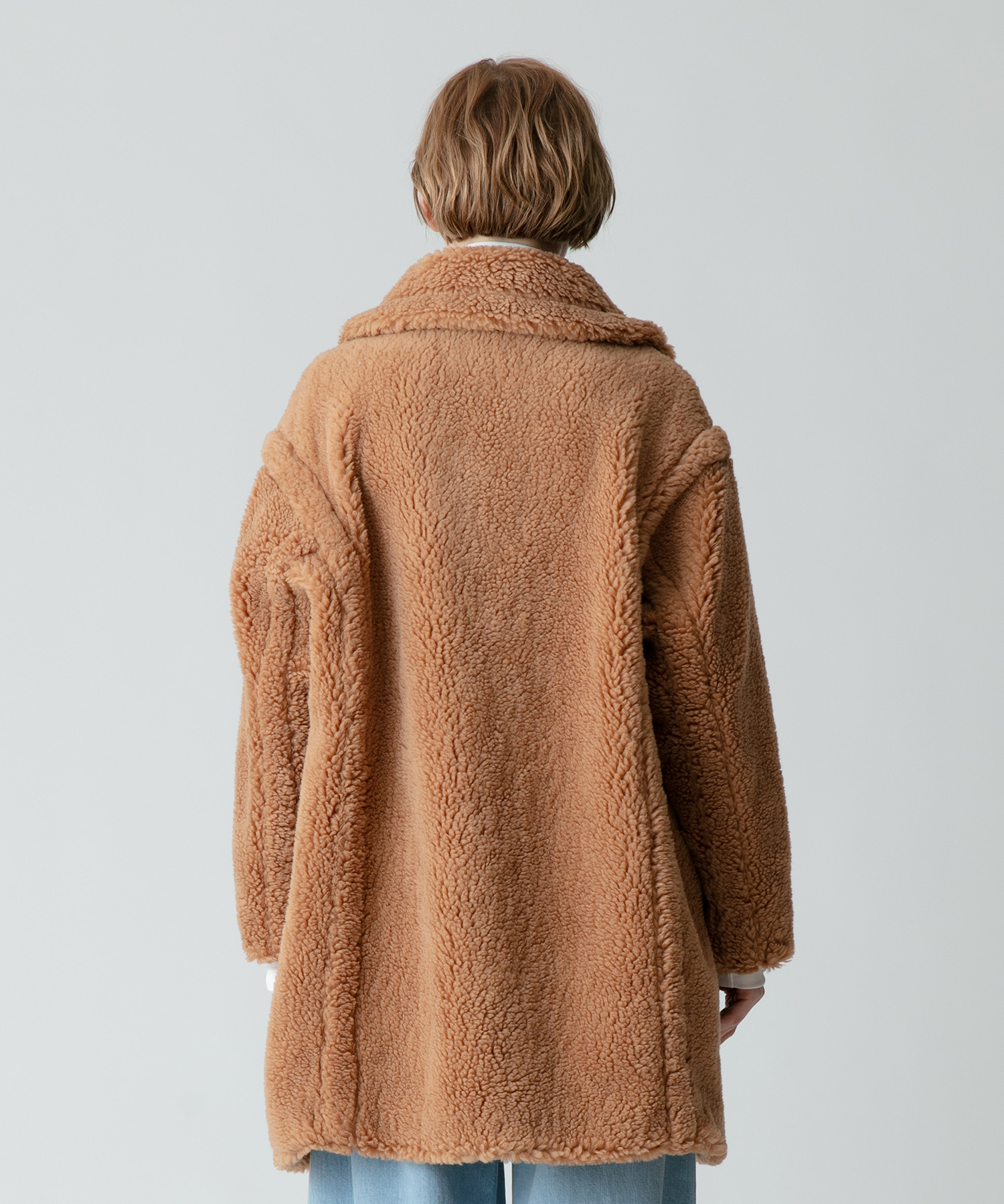 セール 30%OFF】ウールMIXボアピーコート(505469618 セール 30%OFF】ウールMIXボアピーコート(505469618