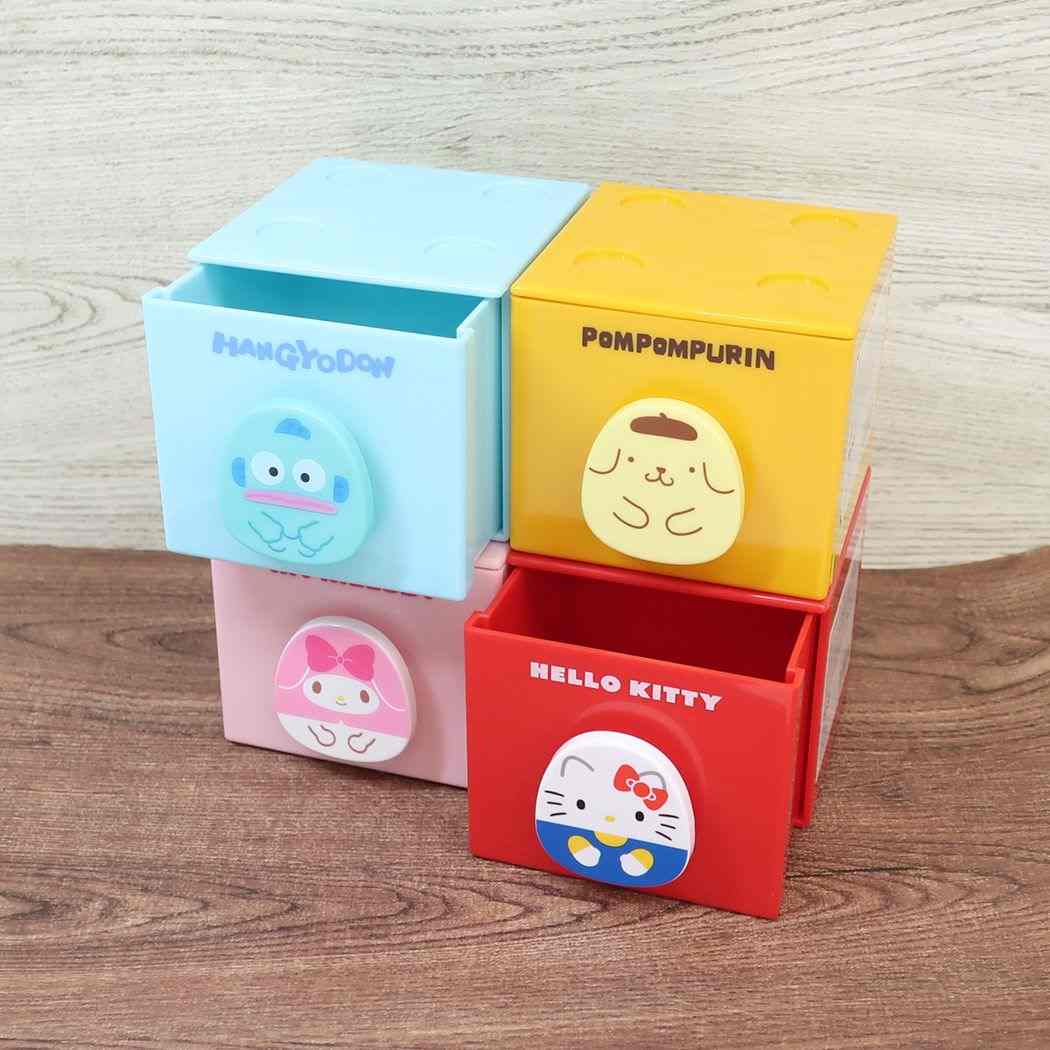 ハローキティ　40周年　ポムポムプリン　ケース入りスタンプ　スタッキングチェスト ハローキティ 40周年 ポムポムプリン ケース入りスタンプ