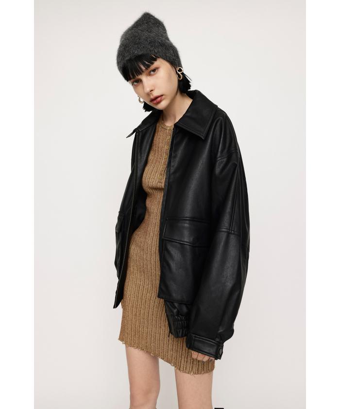 FAUX LEATHER ZIP UP ブルゾン(505572494) | スライ(SLY) - d fashion