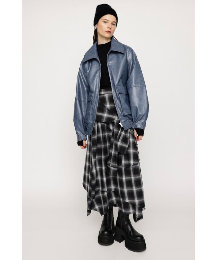FAUX LEATHER ZIP UP ブルゾン(505572494) | スライ(SLY) - d FAUX LEATHER ZIP UP ブルゾン(505572494) | スライ(SLY) - d
