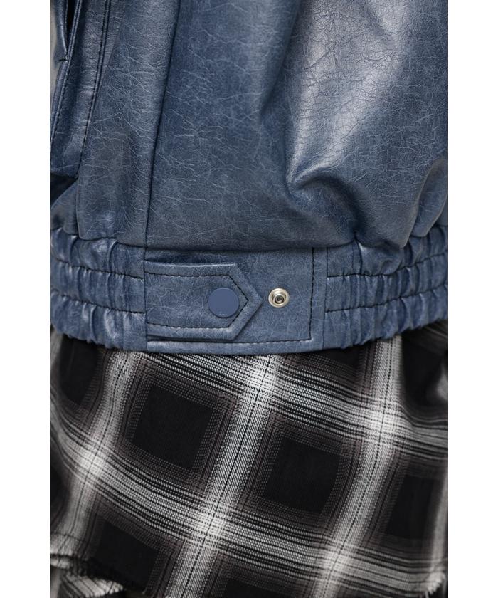 FAUX LEATHER ZIP UP ブルゾン(505572494) | スライ(SLY) - d