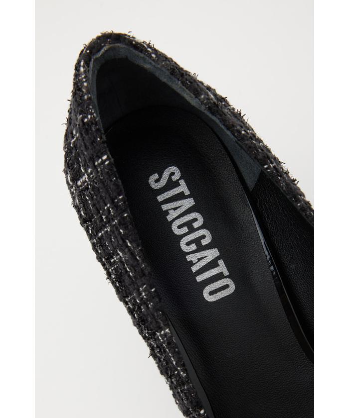 【新品】STACCATOスタッカート ロブツイードパンプスブラック セール 16%OFF】ロブツイードパンプス(505572509