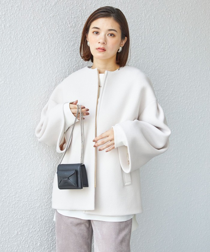 セール】Bellandi SUPER130 コクーン ショート コート セール】Bellandi SUPER130 コクーン ショート コート