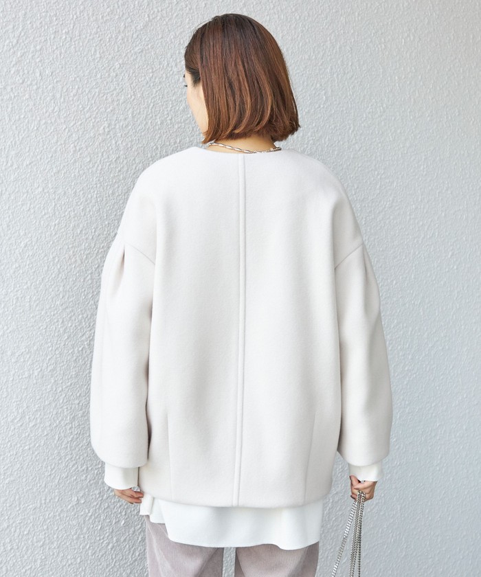 セール】Bellandi SUPER130 コクーン ショート コート セール】Bellandi SUPER130 コクーン ショート コート
