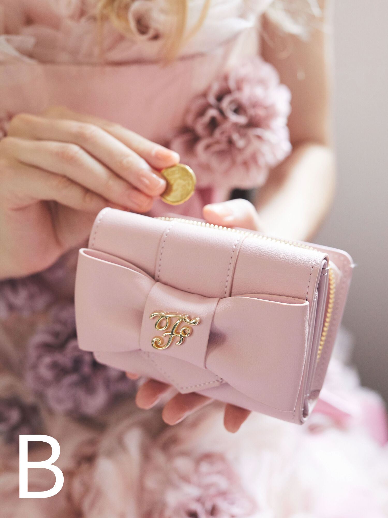 セール 20%OFF】ピンクFリボンウォレット(505589346) | メゾンド