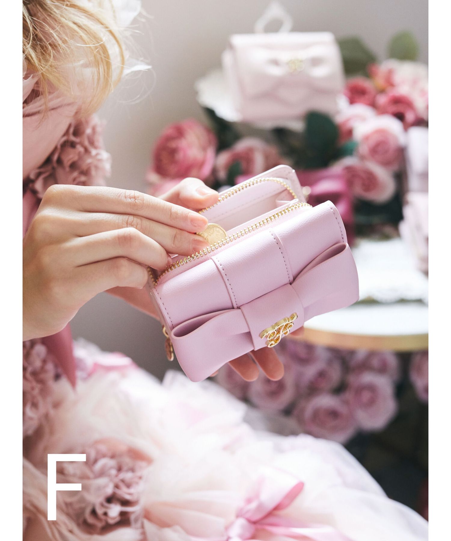 セール 20%OFF】ピンクFリボンウォレット(505589346) | メゾンド
