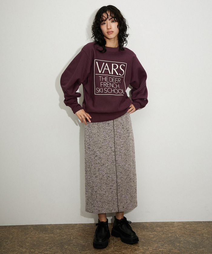 セール70%OFF】パイピングラインツイードスカート(505597356