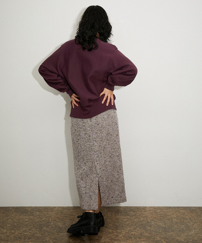 セール 60%OFF】パイピングラインツイードスカート(505597356