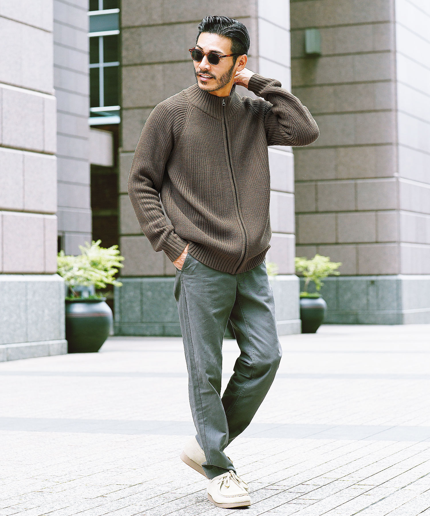ジギーズショップ JIGGYS SHOP 畦ZIP UPニット / ニット メンズ ジギーズショップ JIGGYS SHOP 畦ZIP UPニット / ニット メンズ
