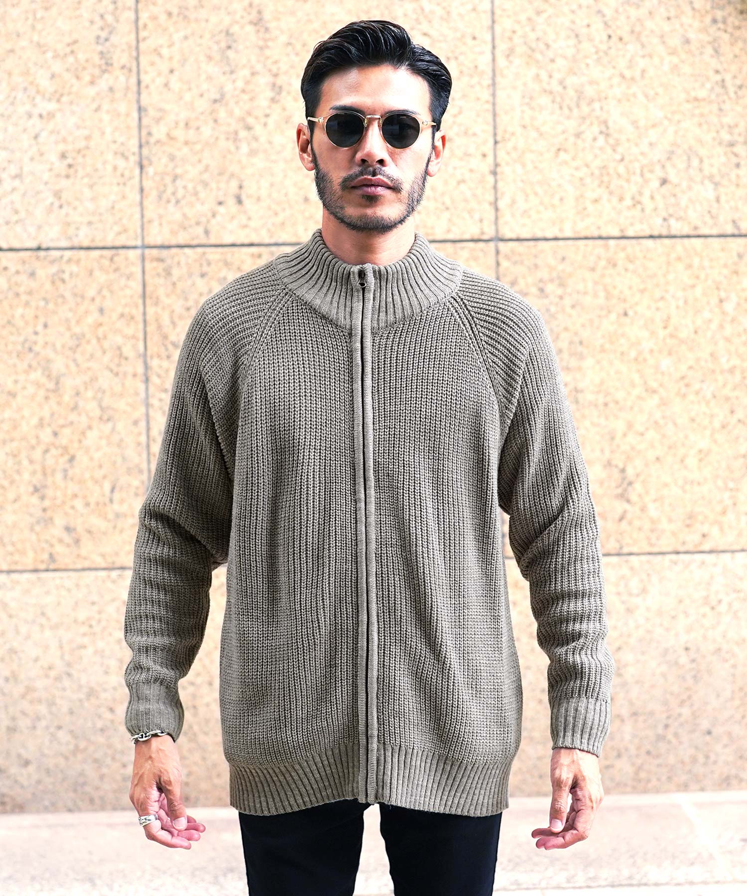 ジギーズショップ JIGGYS SHOP 畦ZIP UPニット / ニット メンズ ジギーズショップ JIGGYS SHOP 畦ZIP UPニット / ニット メンズ