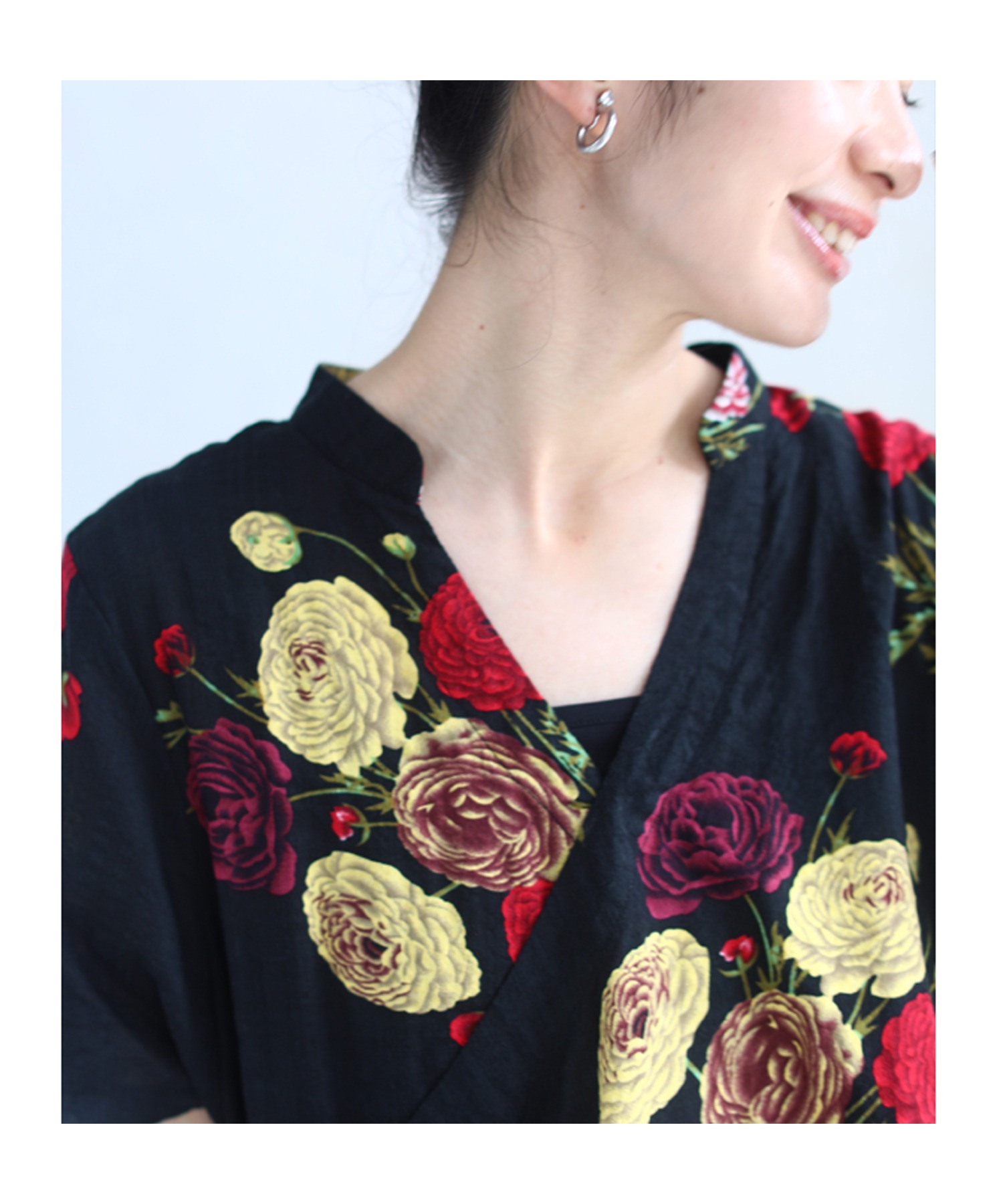 cawaii カシュクールワンピース セール】カワイイ CAWAII 花のカシュクール風ワンピース