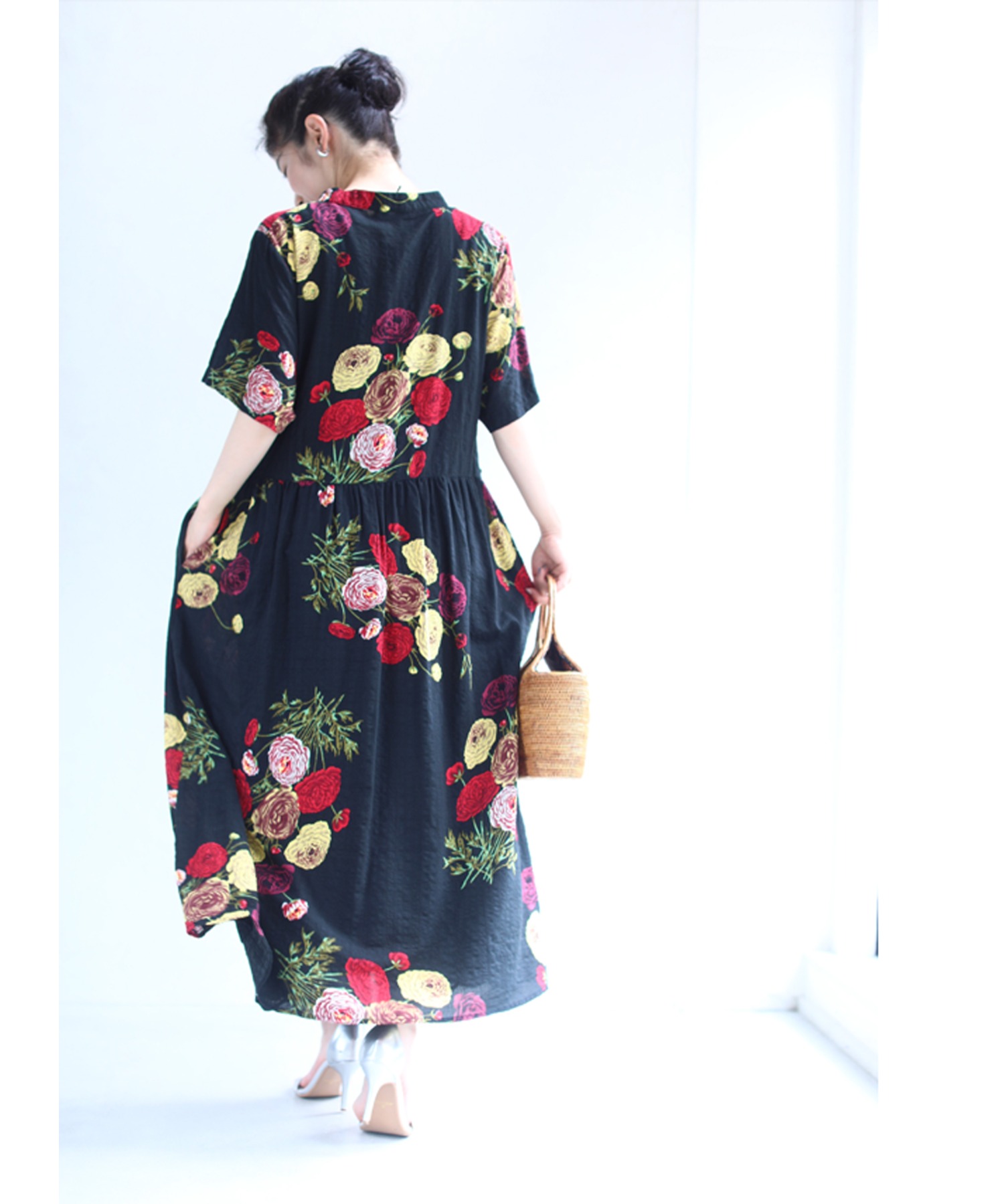 cawaii カシュクールワンピース セール】カワイイ CAWAII 花のカシュクール風ワンピース