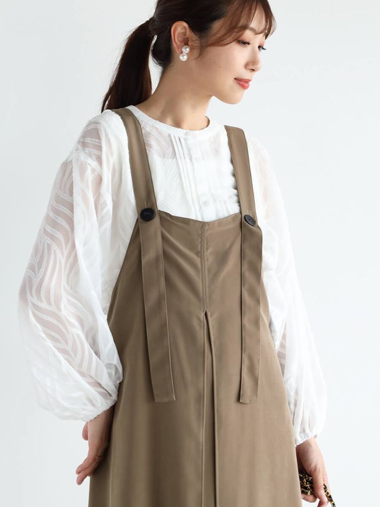 ヤマダヤ Vin☆タックフレアジャンパースカート 新品 21000円 クーポン】ヴァン Vin タックフレアジャンパースカート