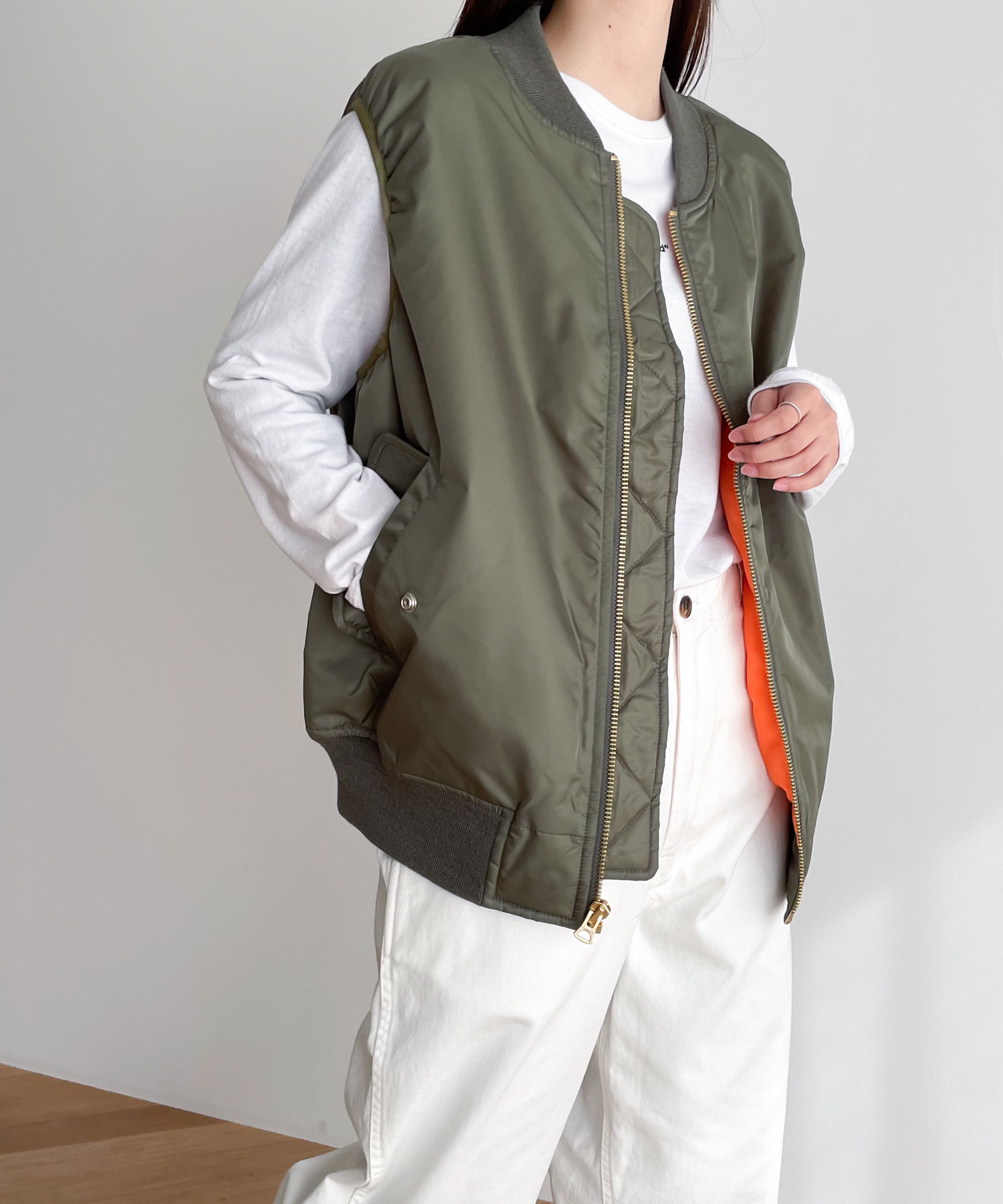 CANAL JEAN MA-1ベスト キャナルジーン CANAL JEAN RED CHOP WORKS(レッドチョップ