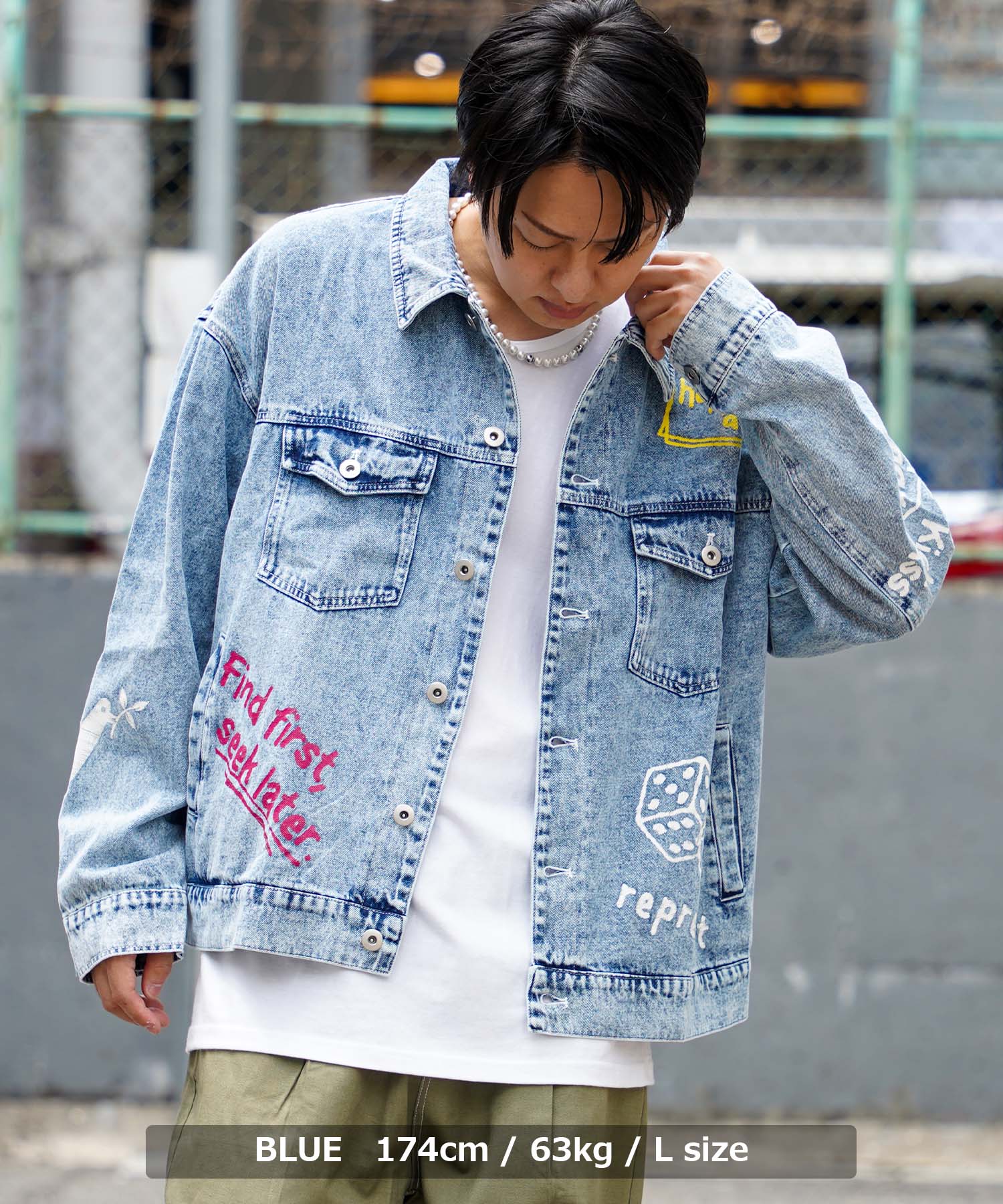 【最高デザイン】パッチ オーバーサイズ中綿ジャケット 韓国製 マルチカラー