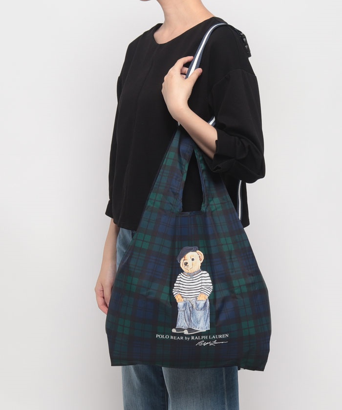 ベルト付きレインバッグ POLO BEAR ポロベア チェック 撥水 ベルト付きレインバッグ POLO BEAR ポロベア チェック 撥水