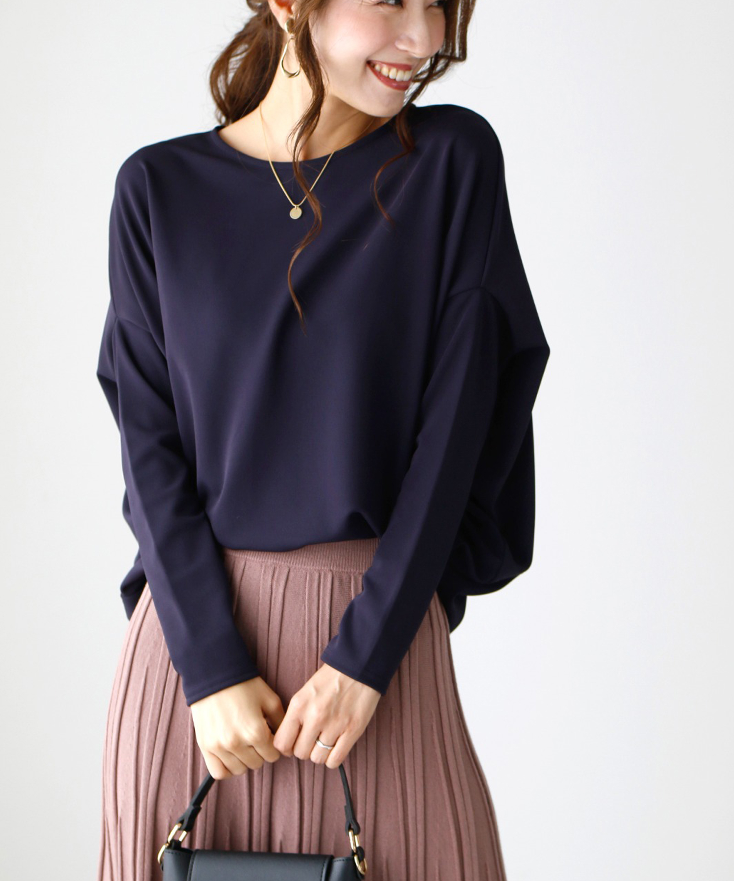 エーレスタイル Ehre style ［お仕事服にも使える］本気で使える「超優秀」ゆるドルマンニット （ベージュ） エーレスタイル Ehre style ［お仕事服にも使える］本気で使える