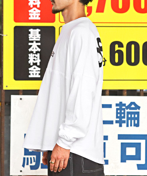 ラグスタイル LUXSTYLE バックロゴ発泡プリントロンT/ロンT