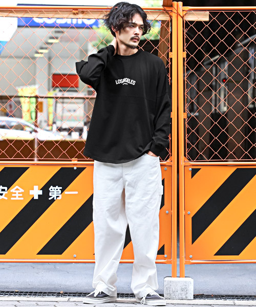 ラグスタイル LUXSTYLE バックロゴ発泡プリントロンT/ロンT