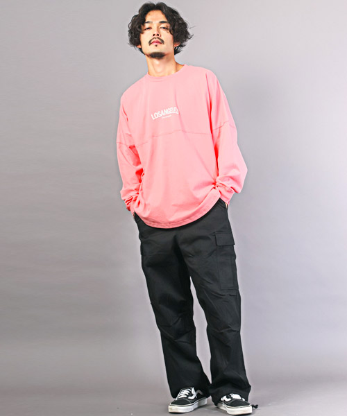 ラグスタイル LUXSTYLE バックロゴ発泡プリントロンT/ロンT