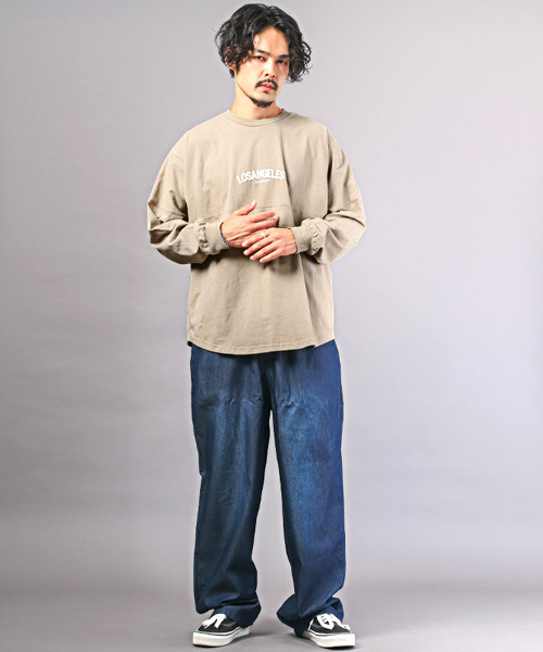 ラグスタイル LUXSTYLE バックロゴ発泡プリントロンT/ロンT