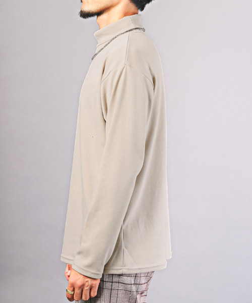ラグスタイル LUXSTYLE ネックレス付きタートルネックロンT/ロン
