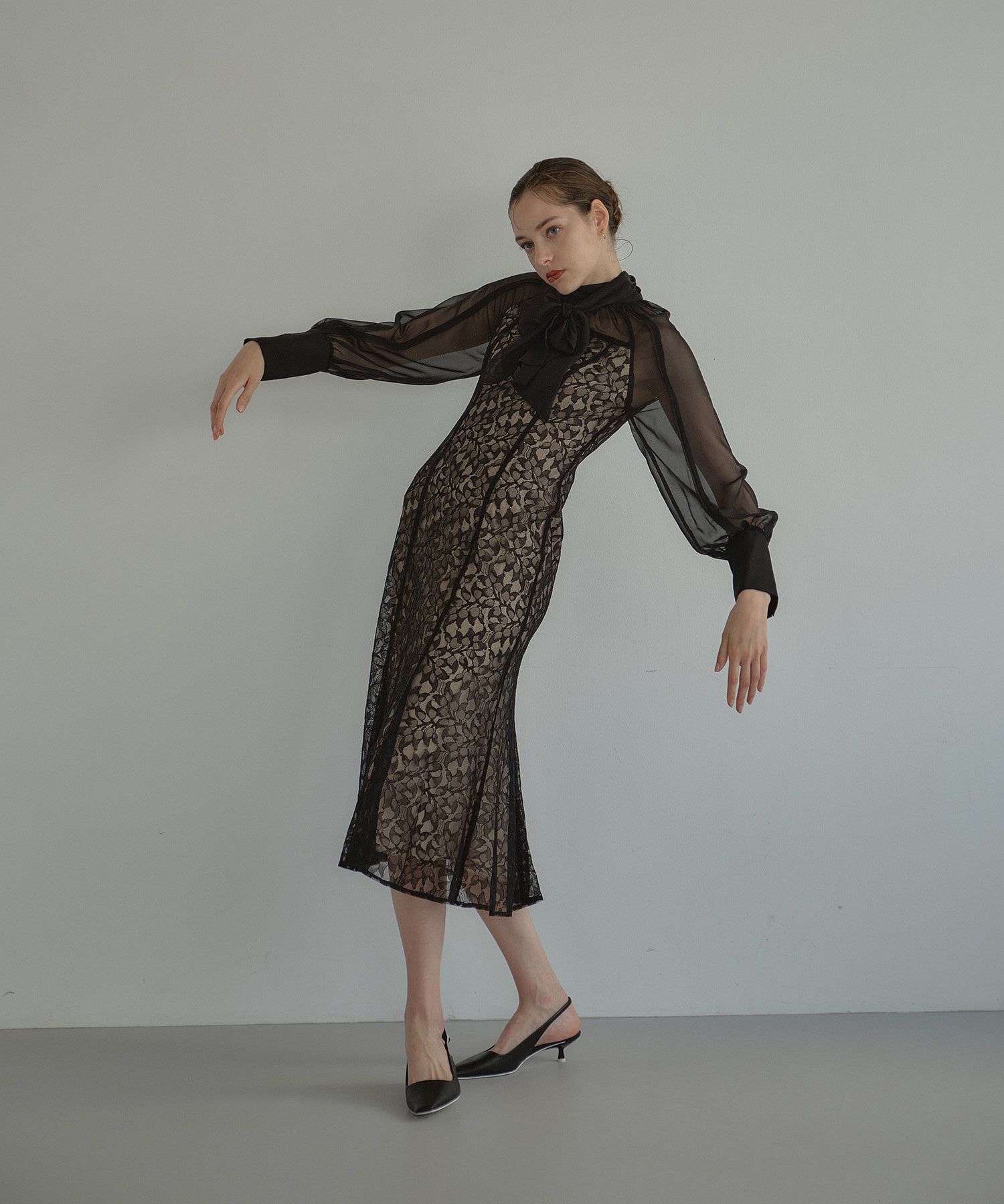 ANDRESD 2wayチュールドレス ANDRESD 2wayチュールドレス（ANDRESD】piping tulle dress