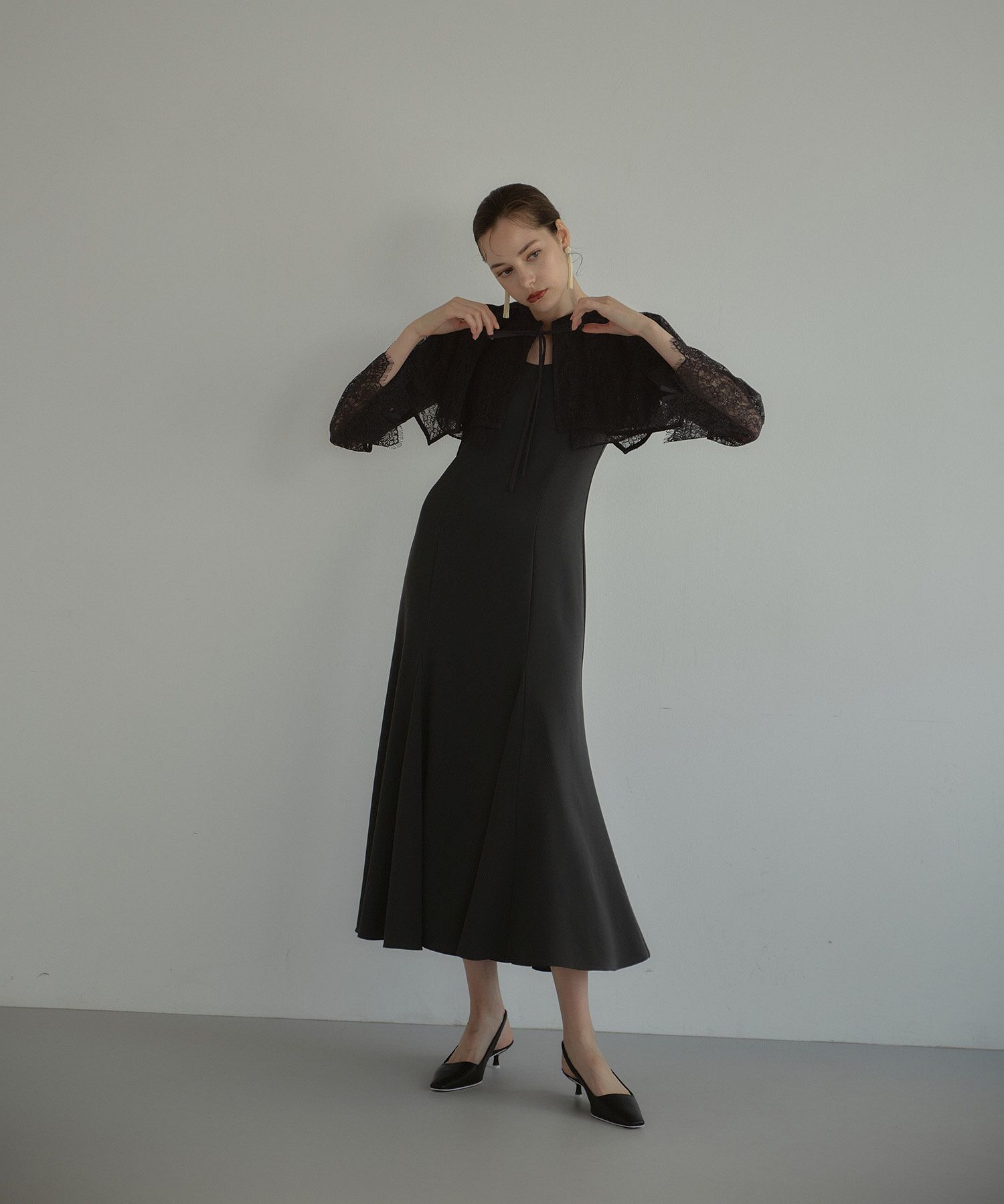 【美品】ANDRESD/アンドレスドオールインワン　パンツドレス　ブラック　Ｍ ANDRESD パンツドレス 「ZOZO限定アイテム」オールインワン