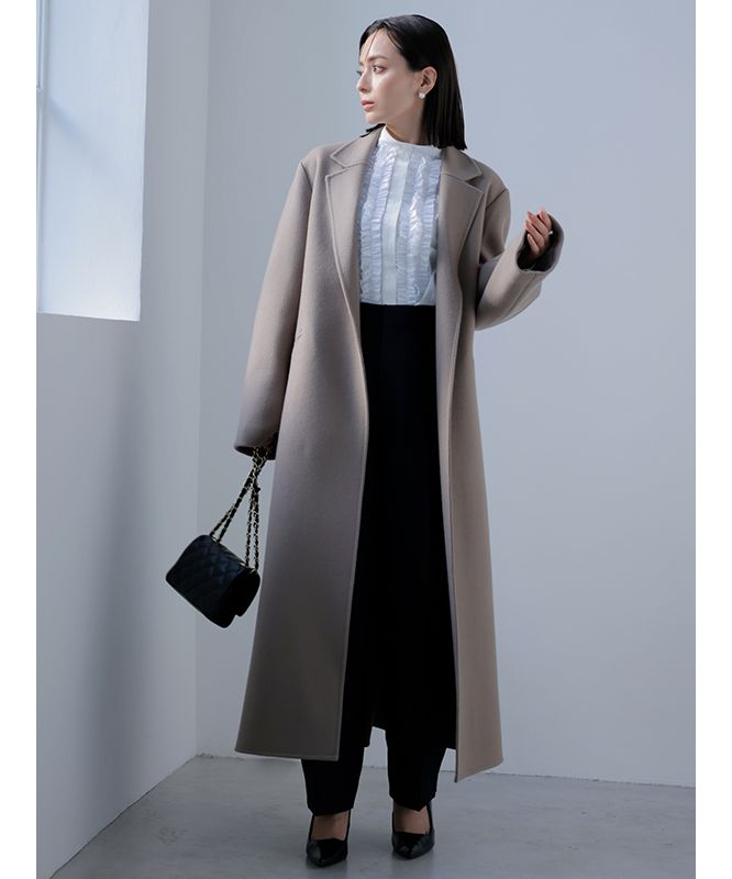 美品⁂エッセン ロートレアモン⁂ロングチェスターリバーコート　オーバーサイズ 美品⁂エッセン ロートレアモン⁂ロングチェスターリバーコート