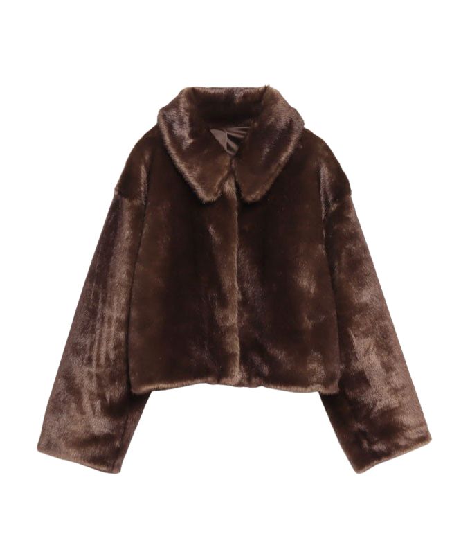 セール 30%OFF】ステンカラーショートファーコート(505623408 セール 30%OFF】ステンカラーショートファーコート(505623408
