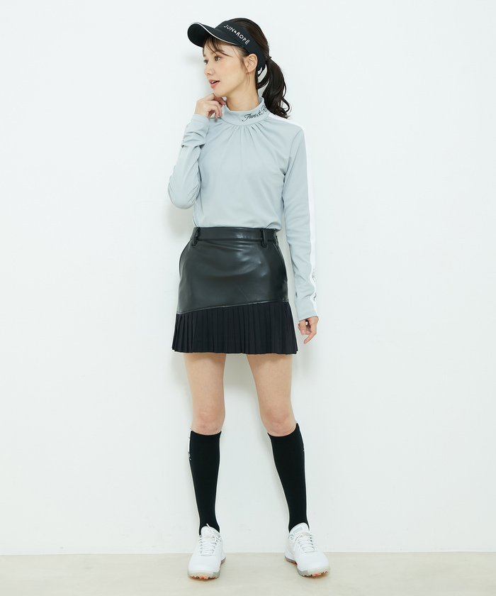 JUN&amp;ROPE’ - Jun &amp; Ropé リサイクルエコレザープリーツスカート JUN&ROPE'｜リサイクルエコレザープリーツスカート | Rakuten