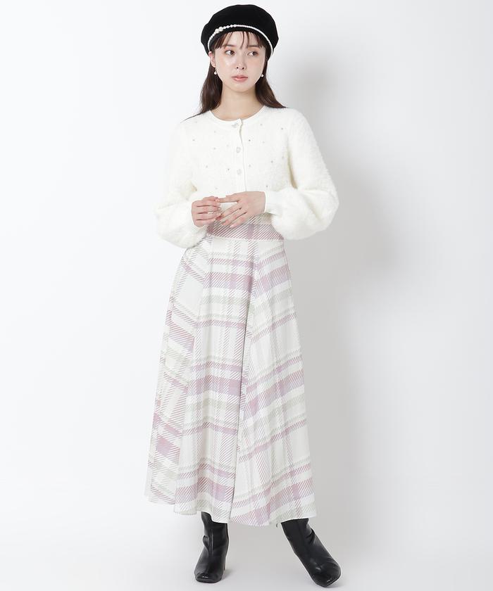 定価14300円　ウィルセレクション　シアーチェックフレアスカート WILLSELECTION（ウィルセレクション）の「シアーチェックフレア