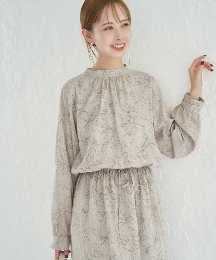 セール 20%OFF】ハイネック花柄ワンピース(505623607) | ロペ セール 20%OFF】ハイネック花柄ワンピース(505623607) | ロペ