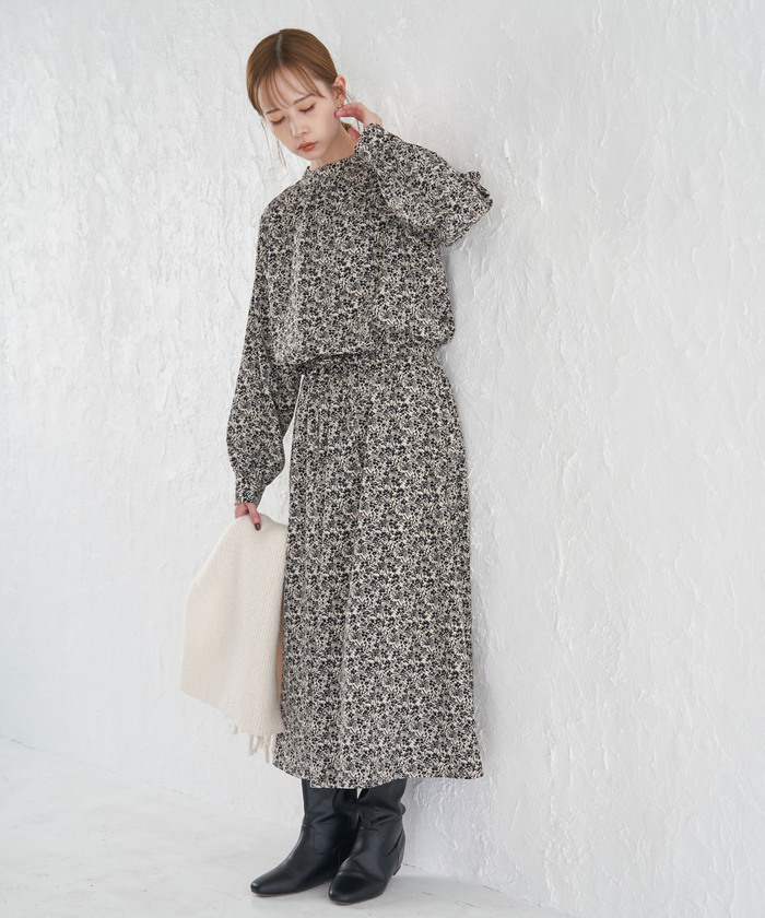セール 20%OFF】ハイネック花柄ワンピース(505623607) | ロペ セール 20%OFF】ハイネック花柄ワンピース(505623607) | ロペ