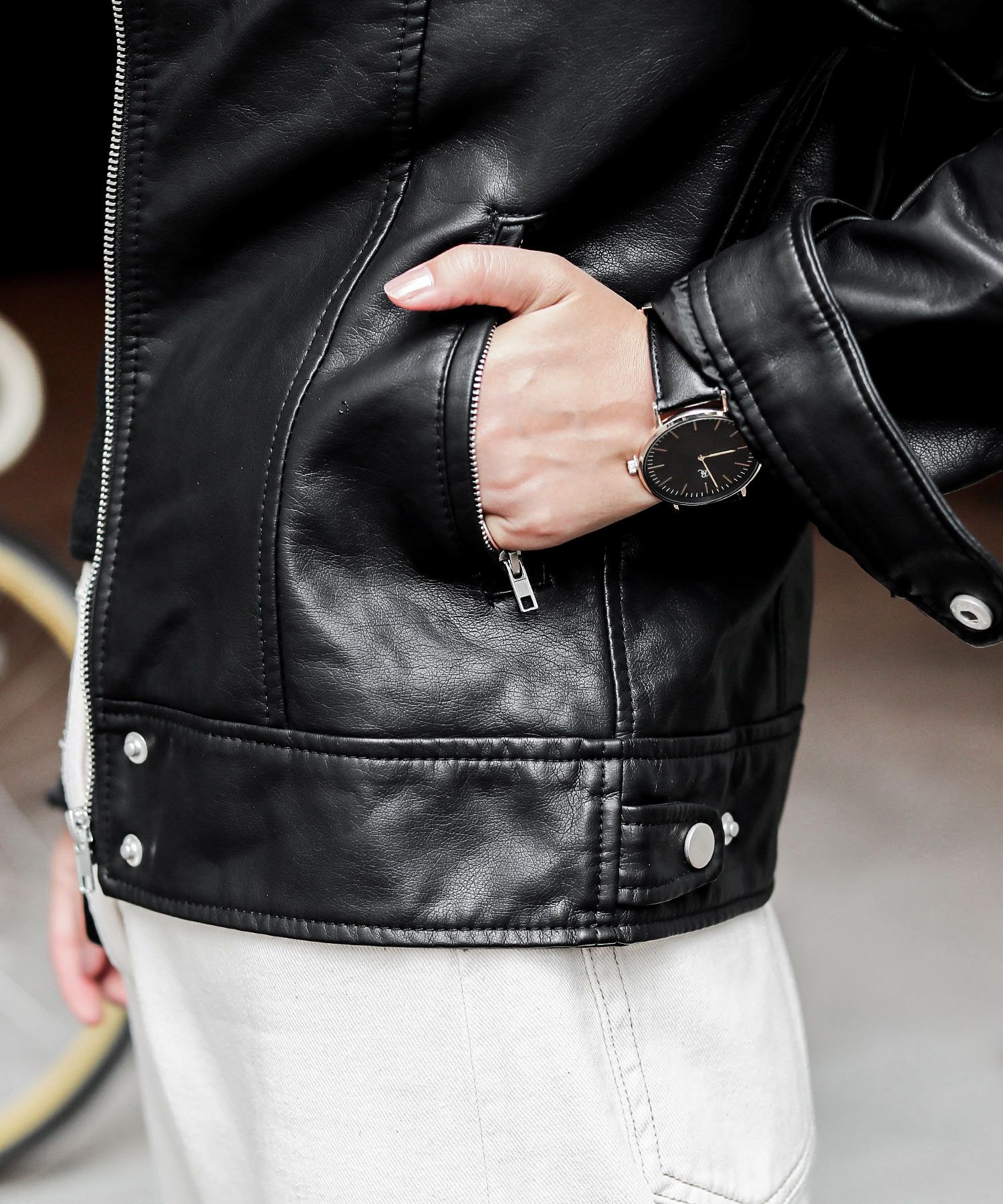 ファッションレター Fashion Letter フェイクシングルライダース