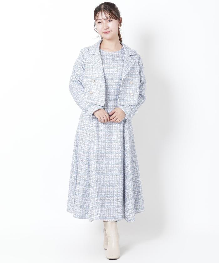 ラメツイードワンピース(505624671) | ウィルセレクション ラメツイードワンピース(505624671) | ウィルセレクション