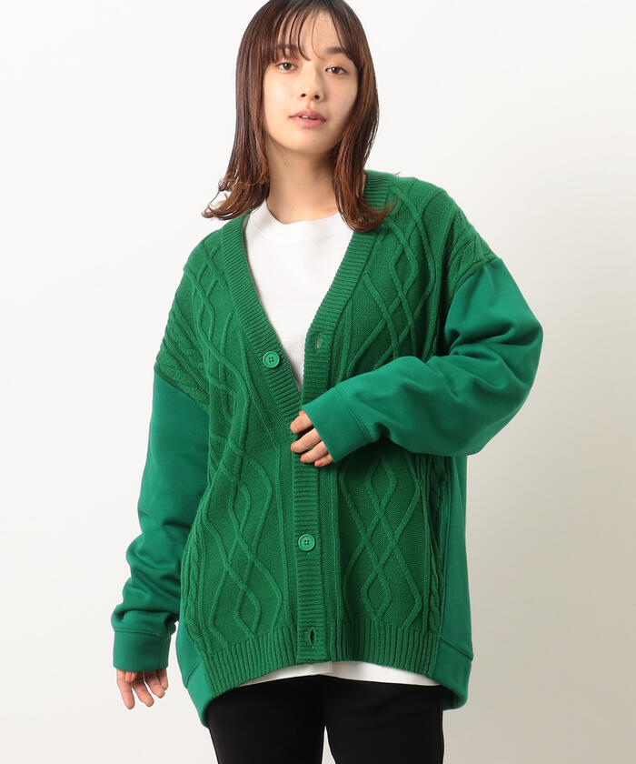 セール 40%OFF】ニット&裏シャギー ドッキングカーディガン セール 40%OFF】ニット&裏シャギー ドッキングカーディガン
