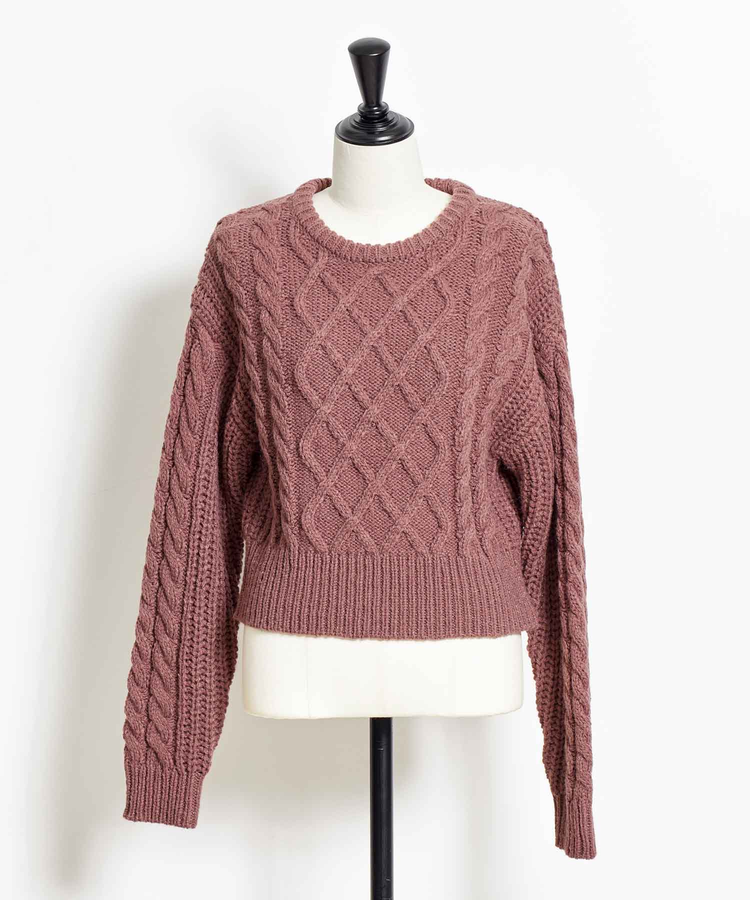 セール 60%OFF】ノエラ Noela ショート丈ケーブルニット