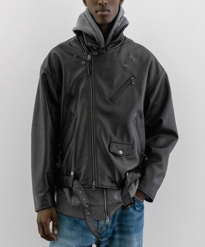 セール15%OFF】<monkey time> シープ レザー オーバーサイズ セール15%OFF】<monkey time> シープ レザー オーバーサイズ