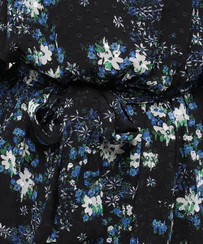 定価27,900 Desigual デシグアル 花柄スイスドットミディワンピース 花柄 スイスドット ミディワンピース | Desigual (Women