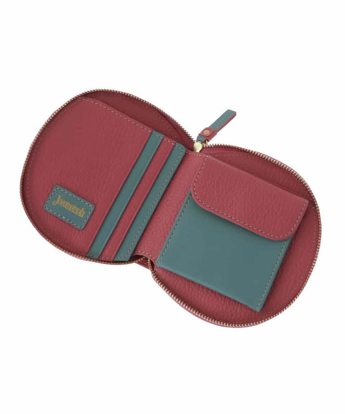セール 50%OFF】ワンポイントモチーフラウンド型二つ折り財布