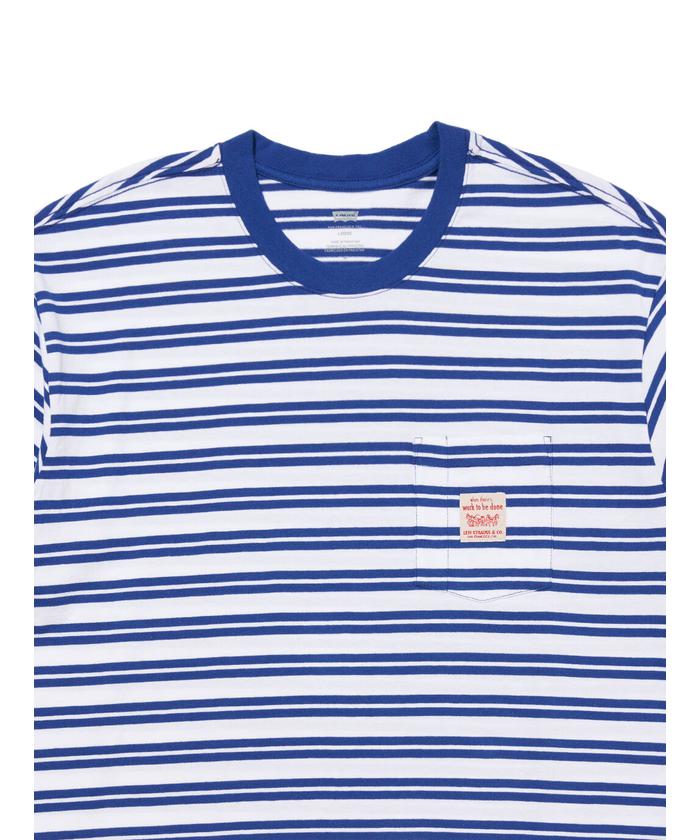 セール】WORKWEAR Tシャツ ブルー STRIPE LIMOGES(505629301