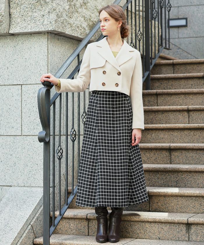 And Couture ウールメルトンショートジャケットコート セール 60%OFF】ウールメルトンショートジャケットコート