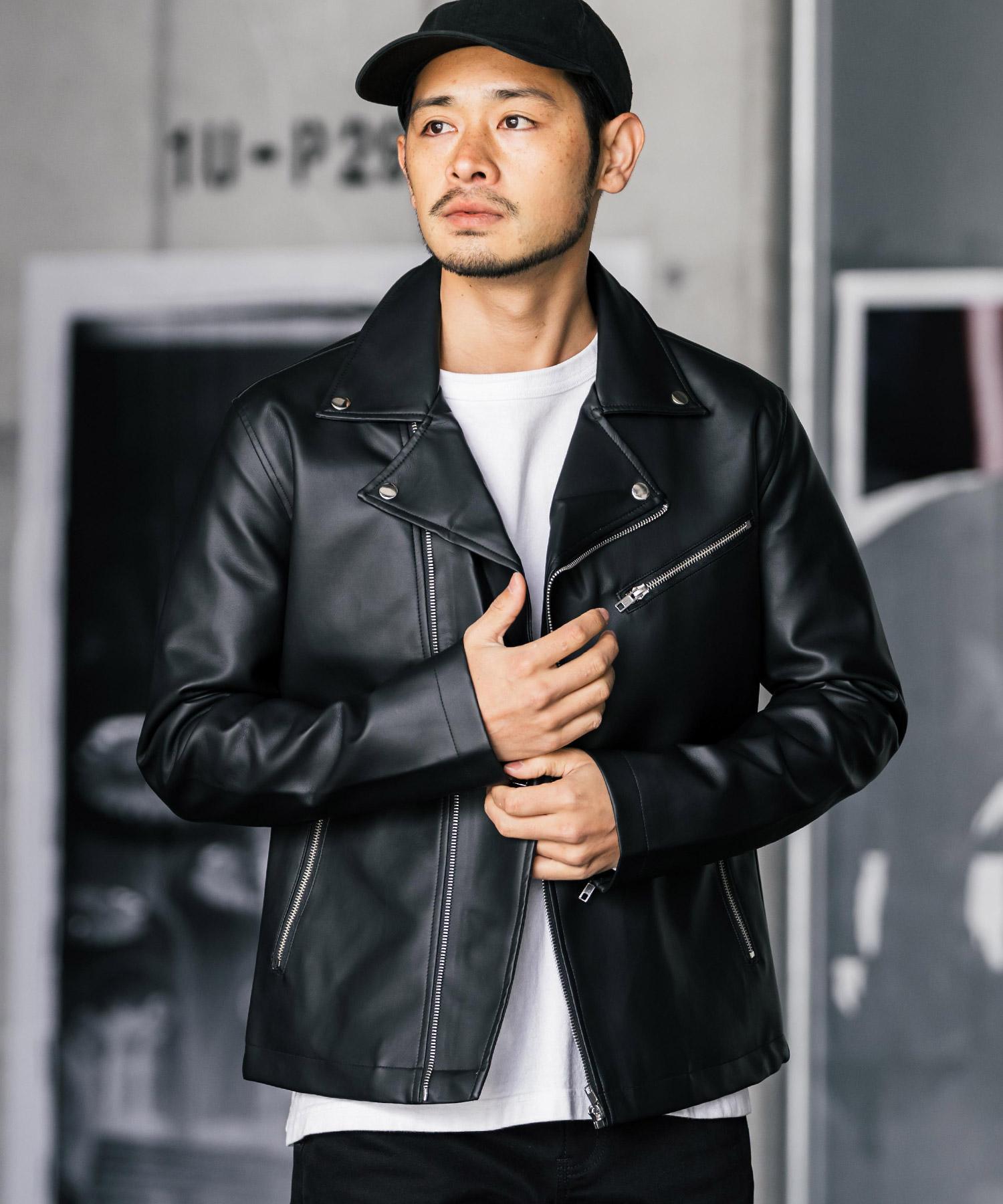 ゆっきー　９０　合皮ロング　その１ ロッキーモンロー Rocky Monroe ライダースジャケット メンズ