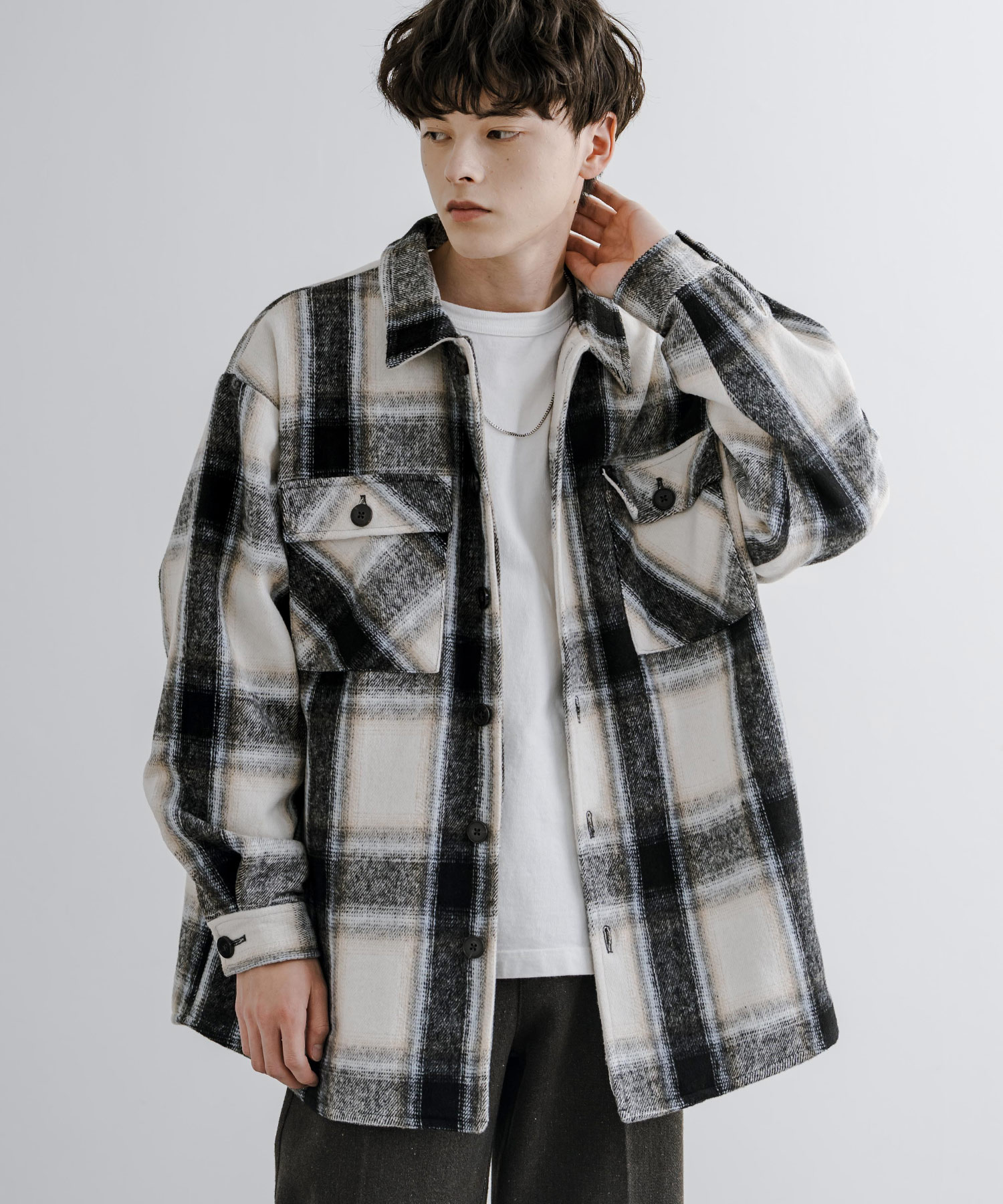 patagonia 00s チェックフランネルシャツジャケット CPO フリース patagonia 00s ぶ厚 チェックフランネルシャツジャケット CPO